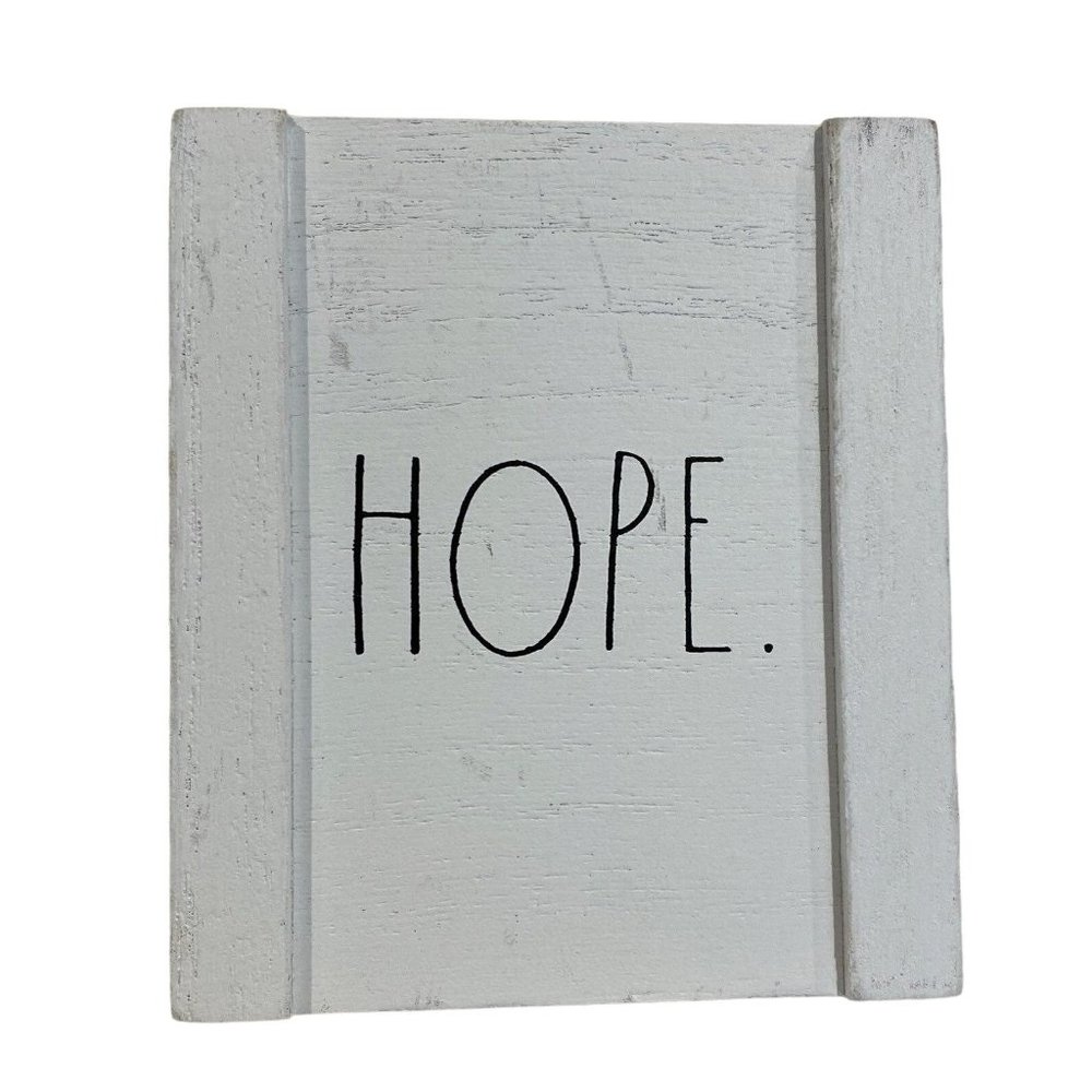 Rae‎ Dunn Pencil/Pen Holder Wooden "HOPE" NEW WITH TAGS!